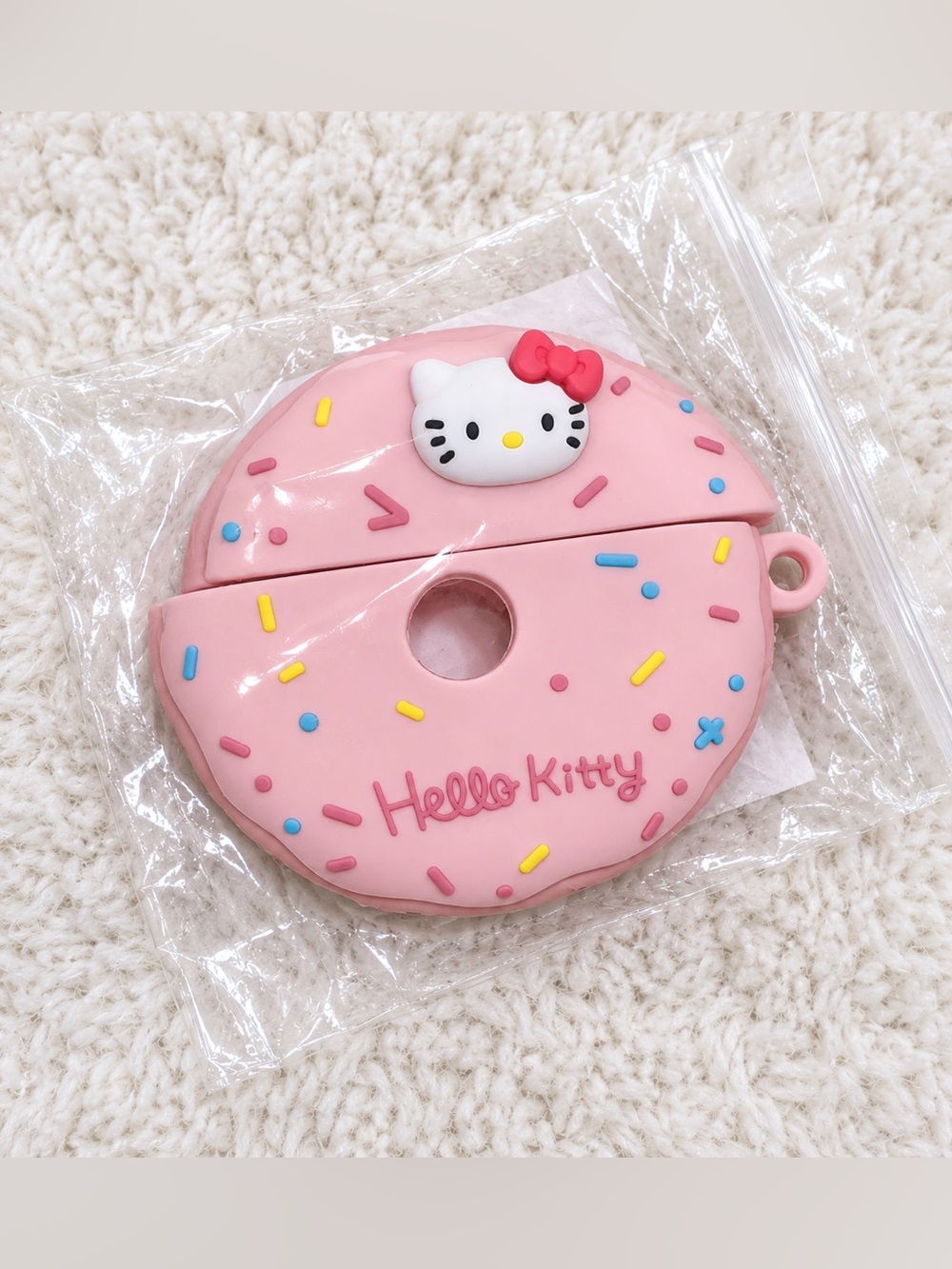 Sanrio Hello Kitty Donut AirPods Pro Pro 2 Case Pink Silicone